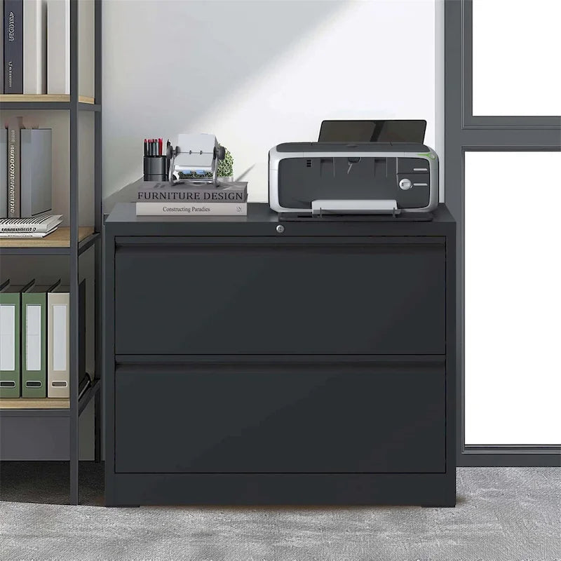 2-Drawer Steel Lateral File Cabinet with Lock